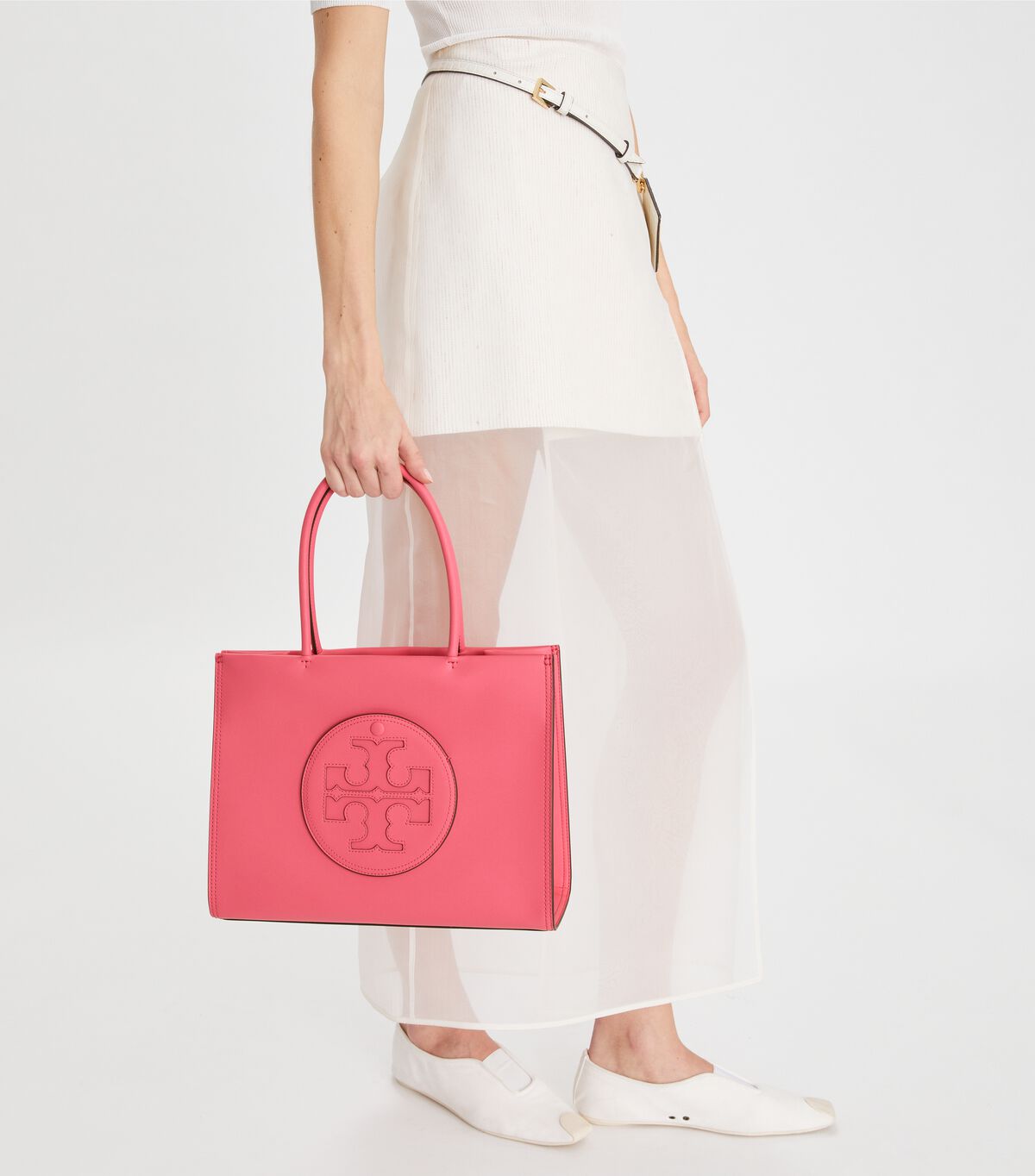 Pink Tory Burch Small Ella Bio Women's Tote Bags | OUTLET-86527419