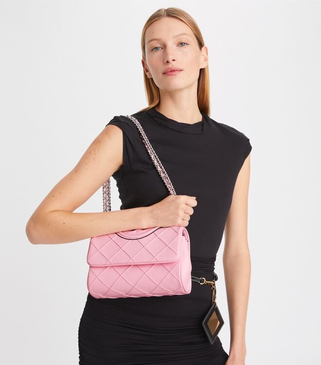 Pink Tory Burch Small Fleming Soft Convertible Women's Shoulder Bags | OUTLET-68430979