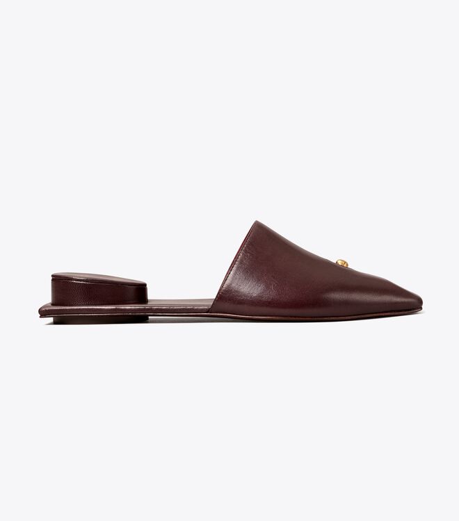 Purple / Gold Tory Burch Pierced Women's Mules | OUTLET-20897659