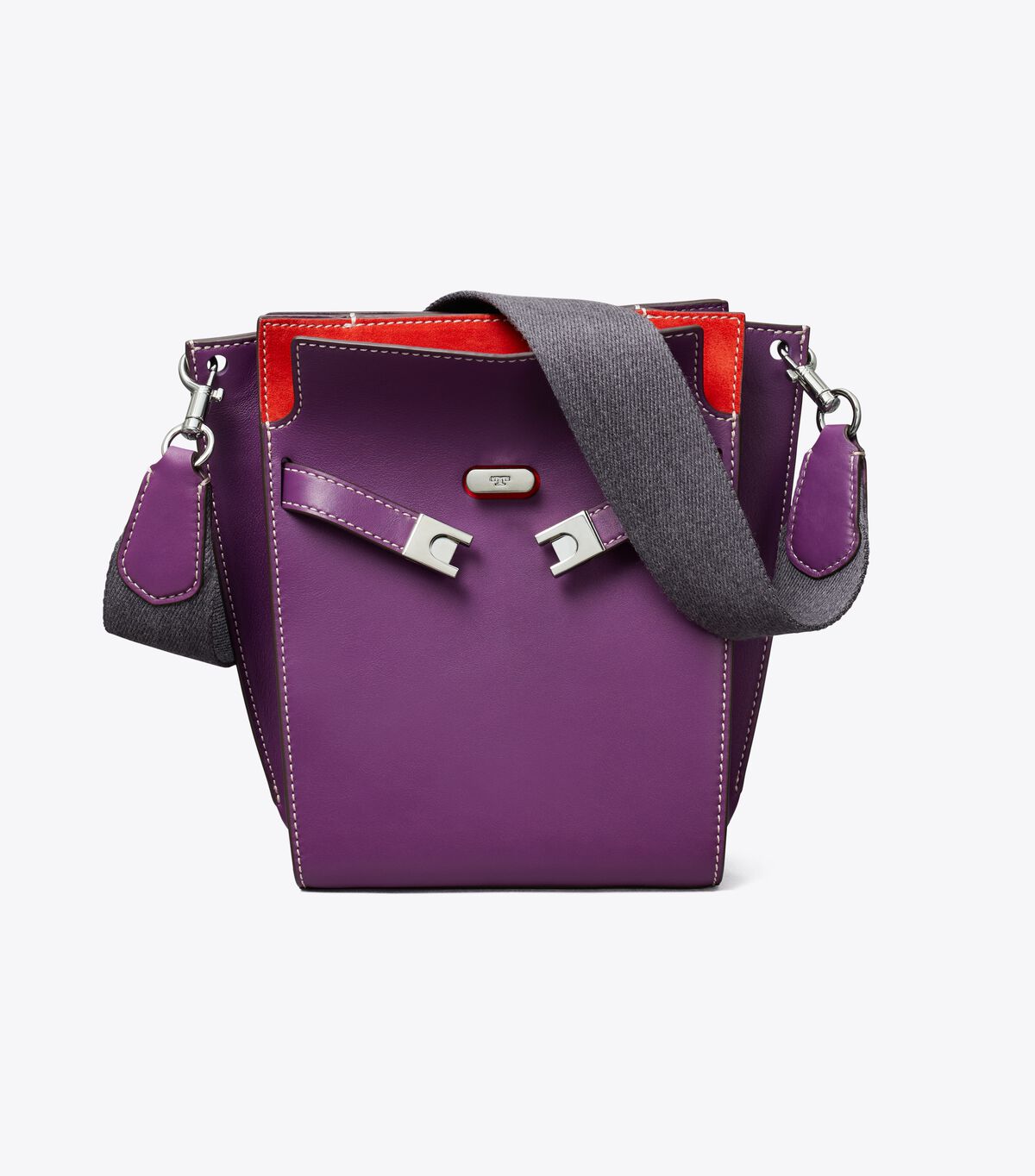 Purple Tory Burch Lee Radziwill Double Women's Bucket Bags | OUTLET-30914659