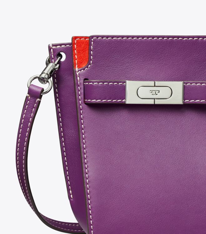 Purple Tory Burch Petite Lee Radziwill Double Women's Bucket Bags | OUTLET-65814979