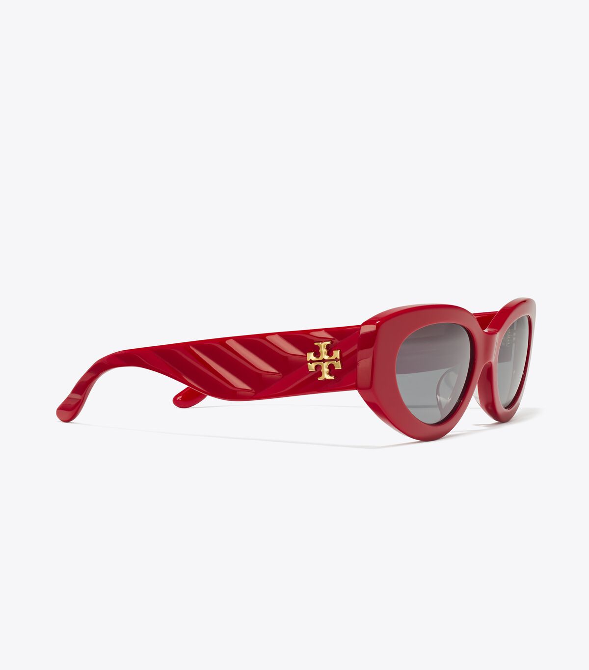 Red Grey Tory Burch Kira Chevron Cat-eye Women's Sunglasses | OUTLET-76314299