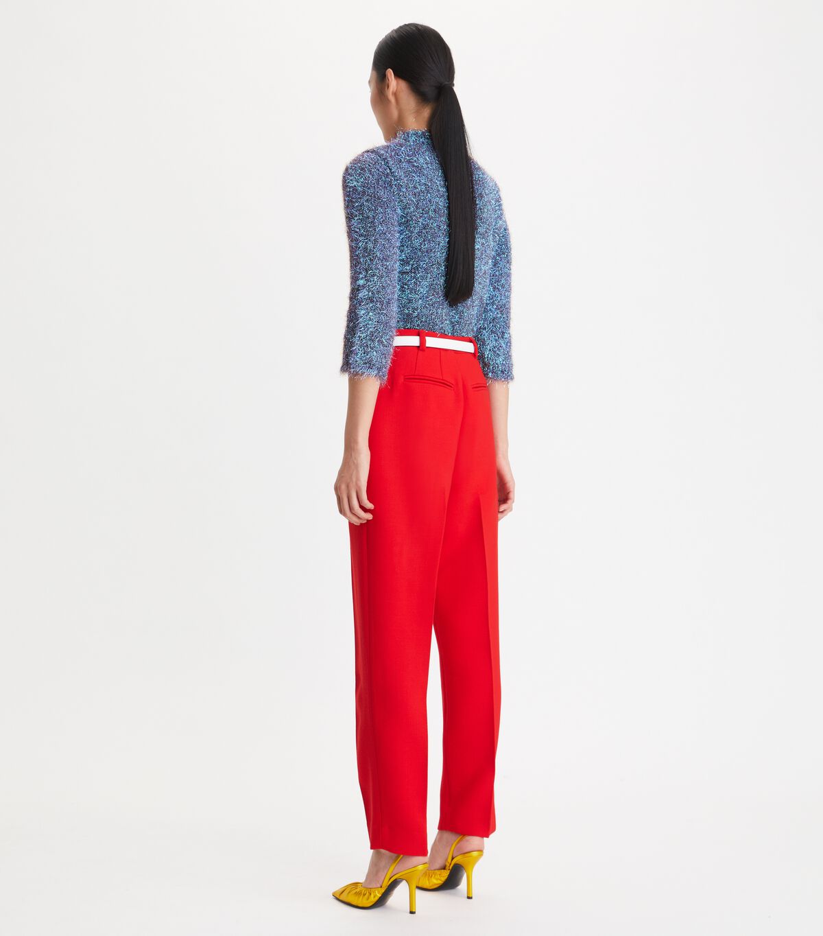 Red Tory Burch Double-faced Wool Women's Pants | OUTLET-81973509