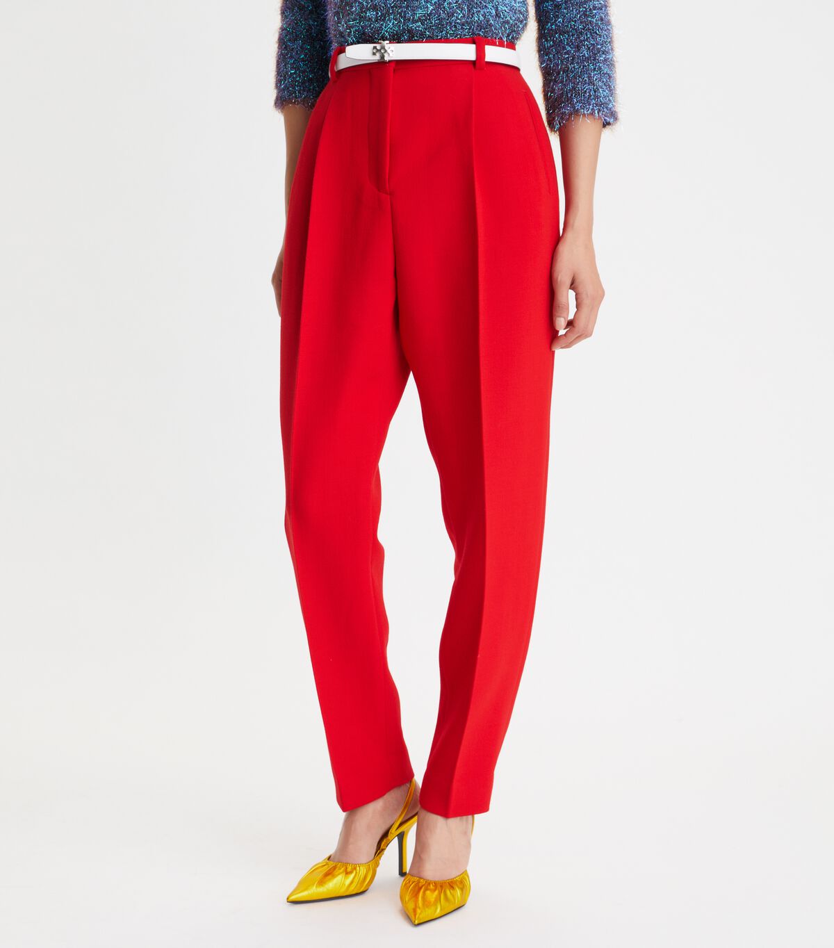 Red Tory Burch Double-faced Wool Women's Pants | OUTLET-81973509