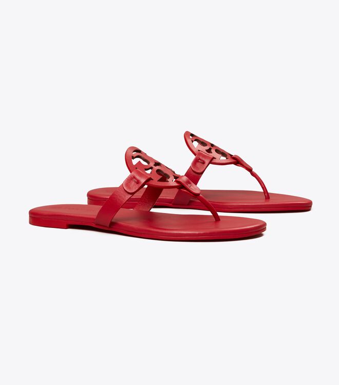 Red Tory Burch Miller Soft Women\'s Sandals | OUTLET-82093519