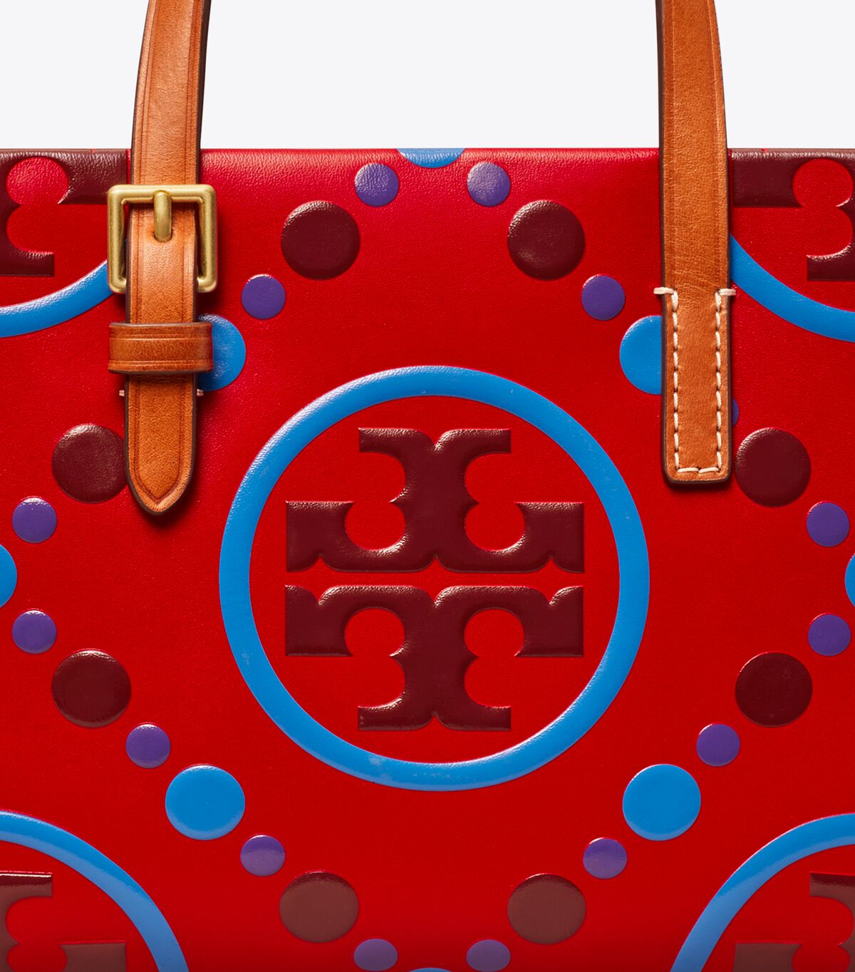 Red Tory Burch Mini T Monogram Women's Tote Bags | OUTLET-98152469