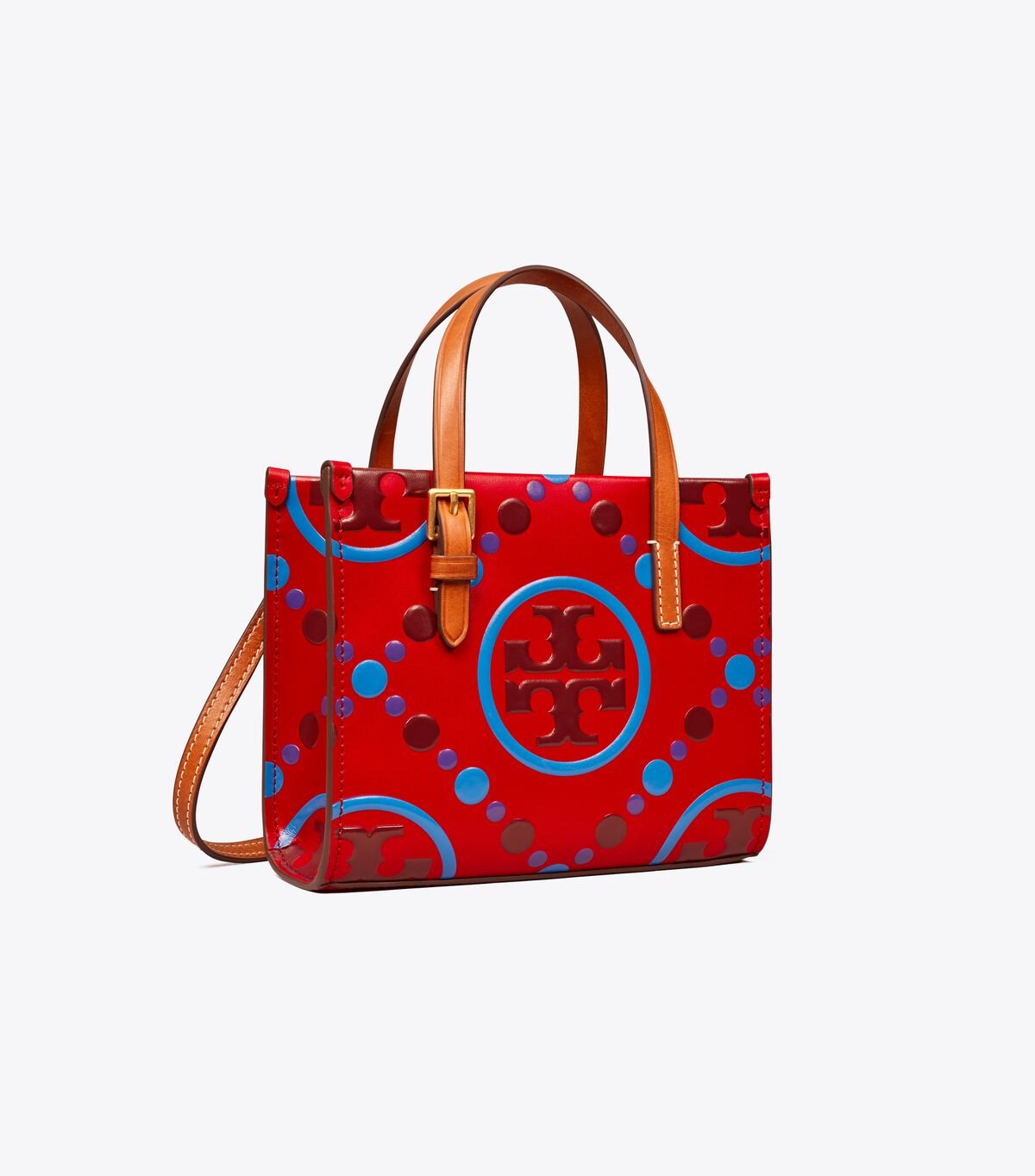 Red Tory Burch Mini T Monogram Women\'s Tote Bags | OUTLET-98152469