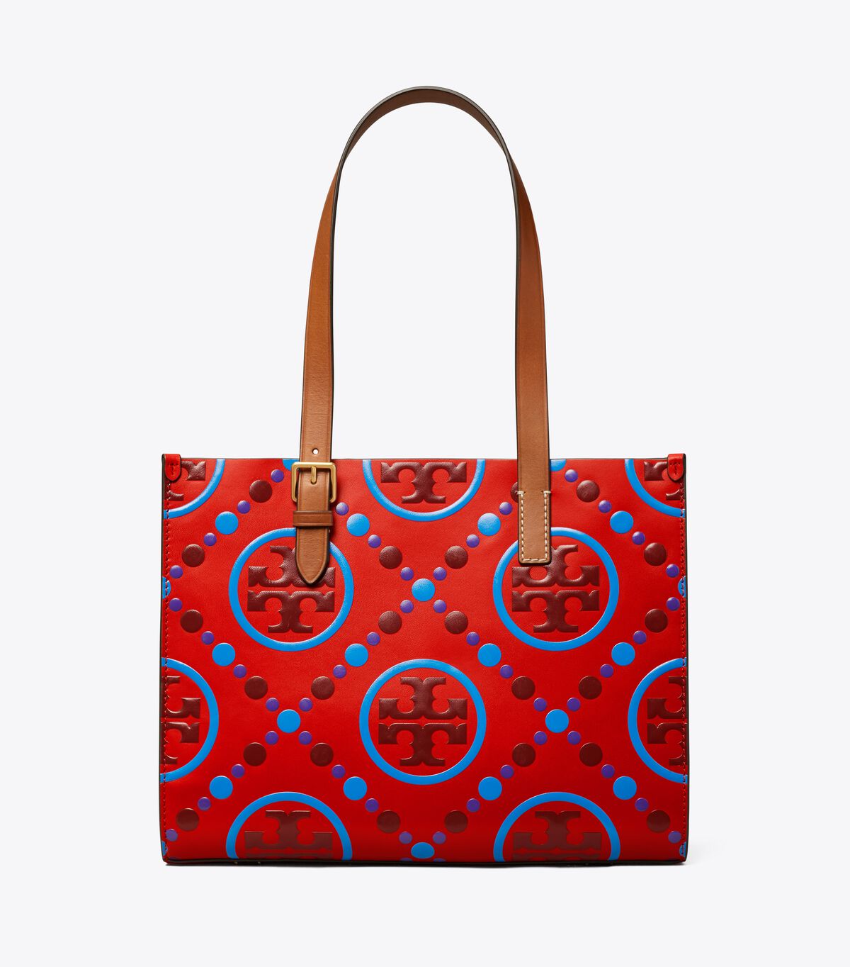 Red Tory Burch Small T Monogram Women's Tote Bags | OUTLET-84607359