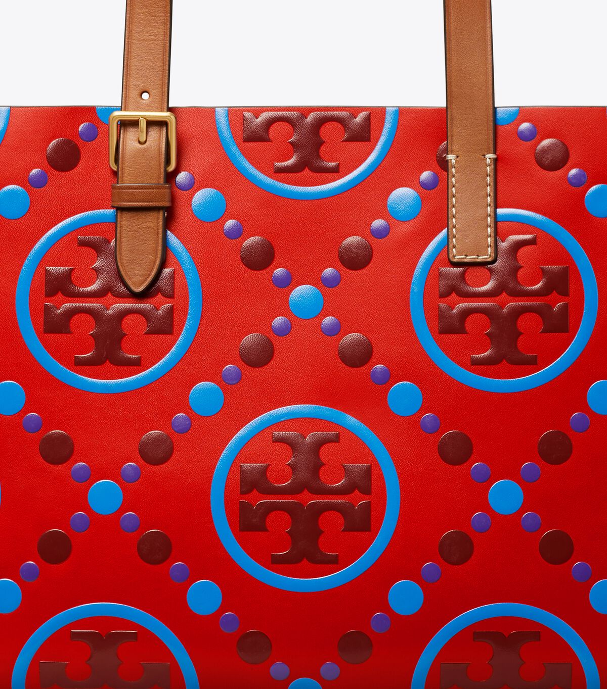 Red Tory Burch Small T Monogram Women's Tote Bags | OUTLET-84607359