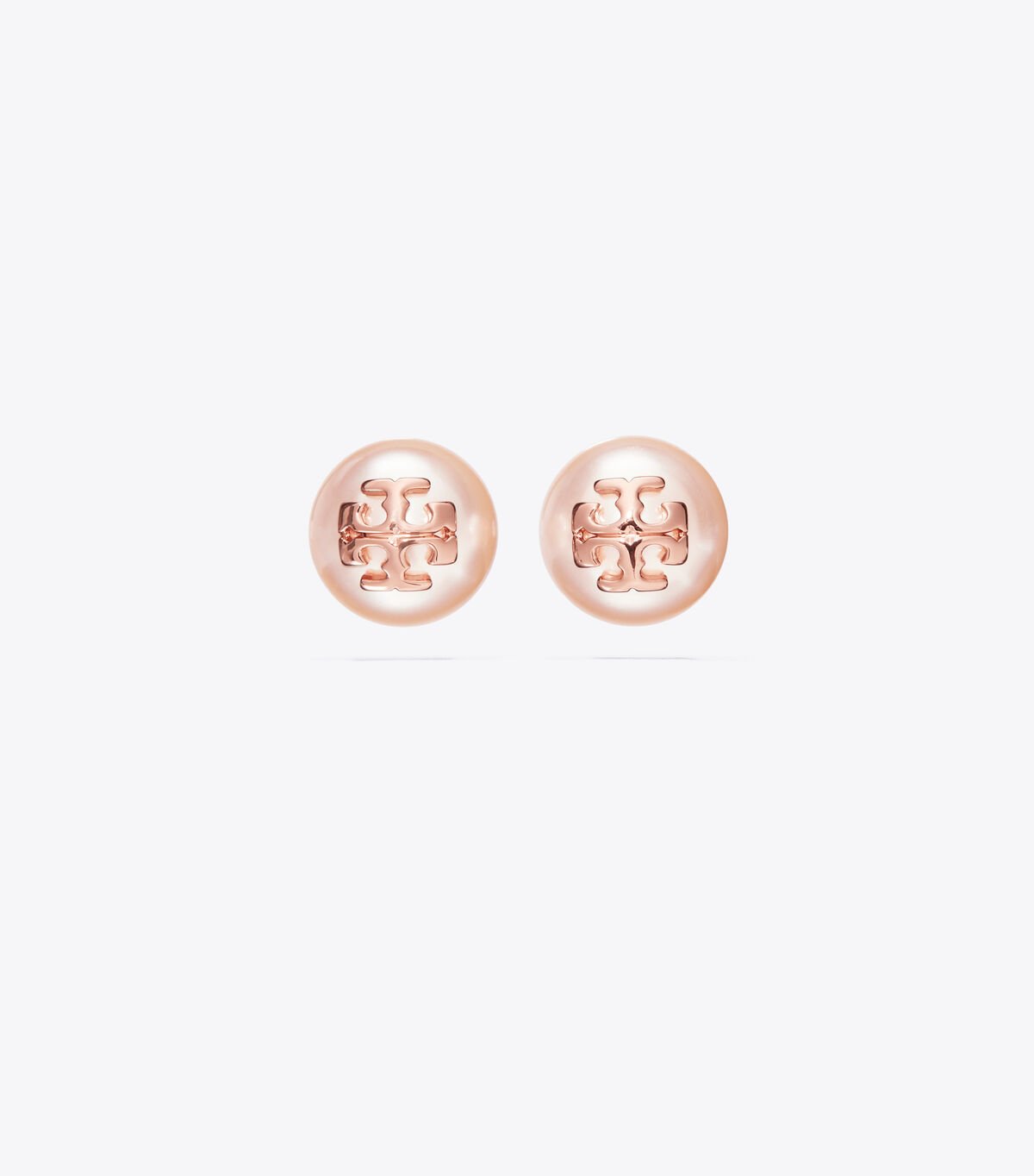 Rose / Gold Tory Burch Crystal-pearl Stud Women\'s Earrings | OUTLET-45796289