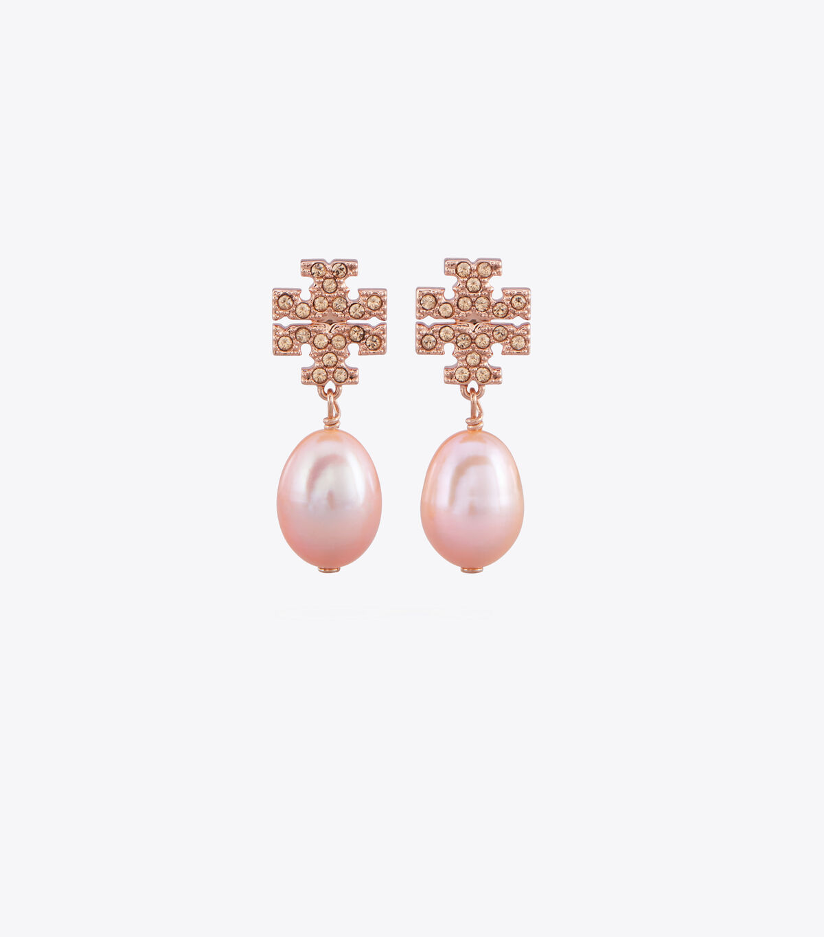 Rose Gold Tory Burch Kira Pavé Pearl Drop Women\'s Earrings | OUTLET-56274019