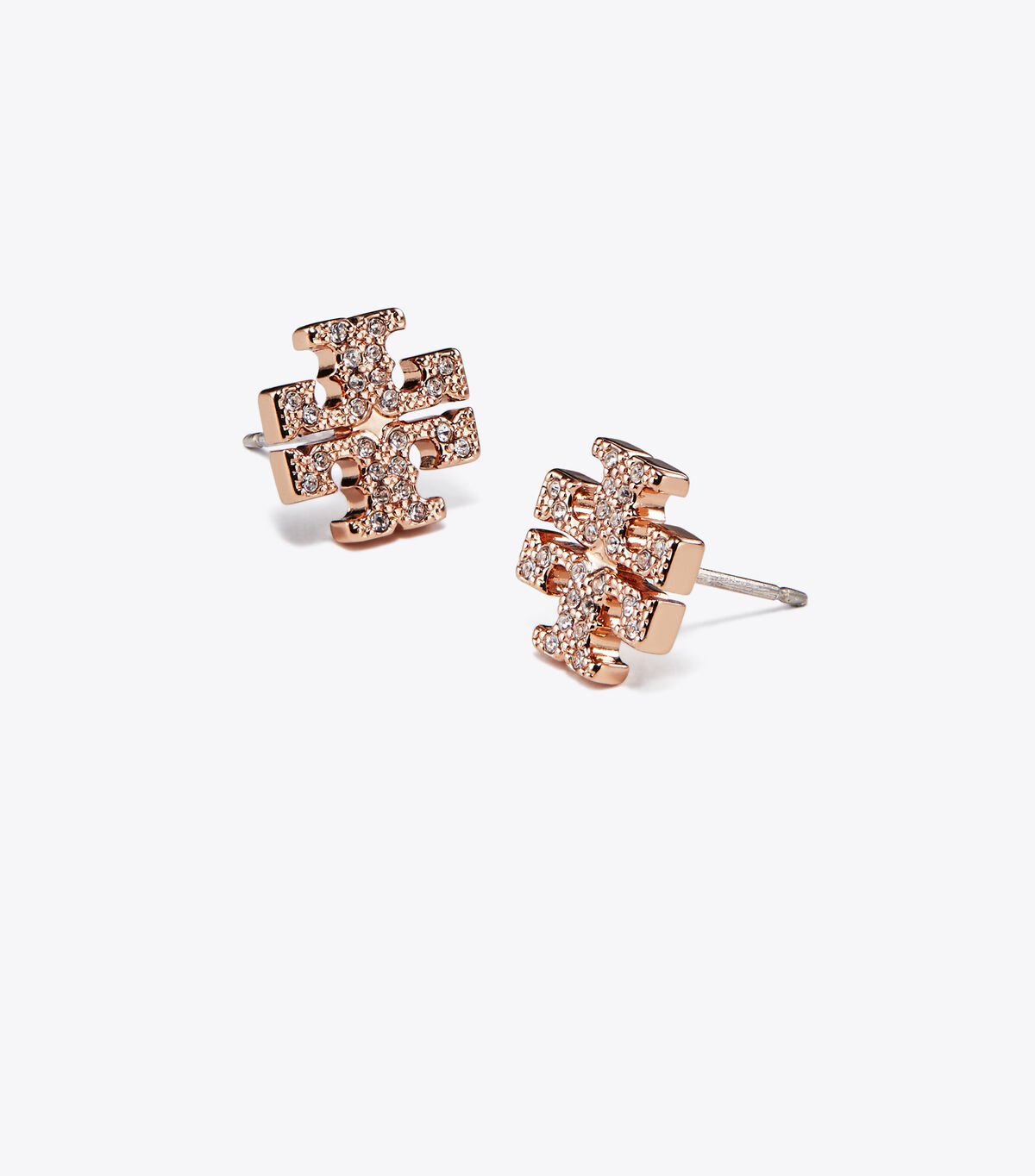 Rose Gold Tory Burch Kira Pavé Stud Women's Earrings | OUTLET-76532109