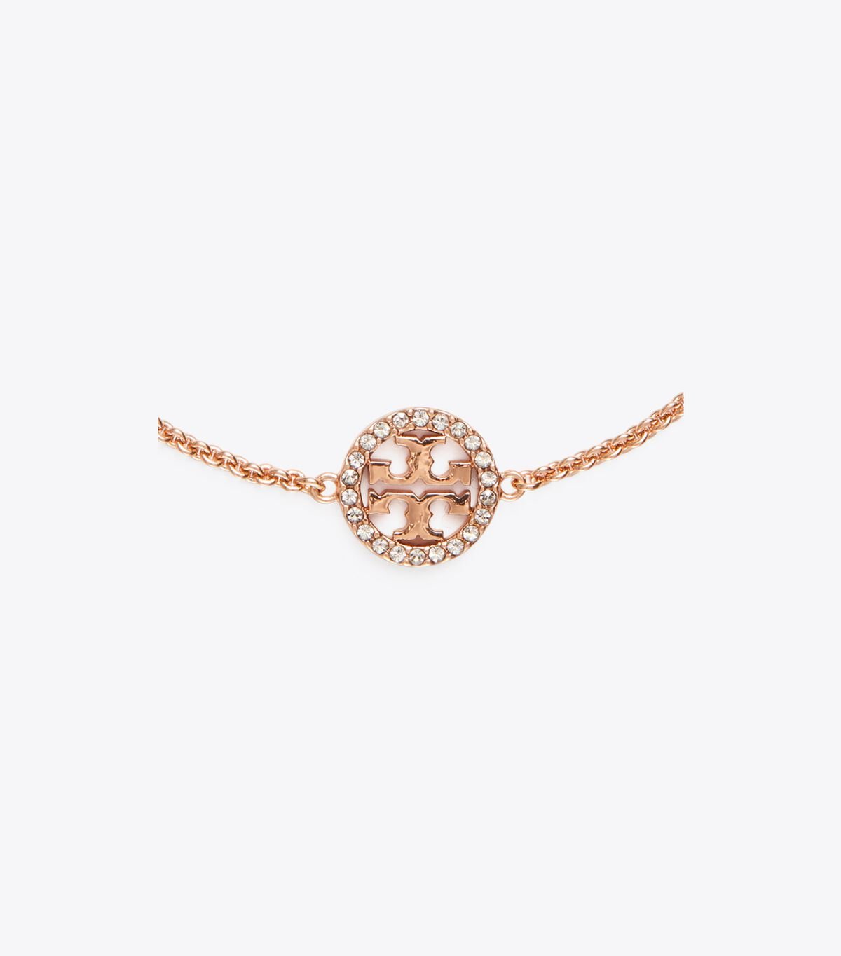 Rose Gold Tory Burch Miller Pavé Chain Women's Bracelet | OUTLET-79154239