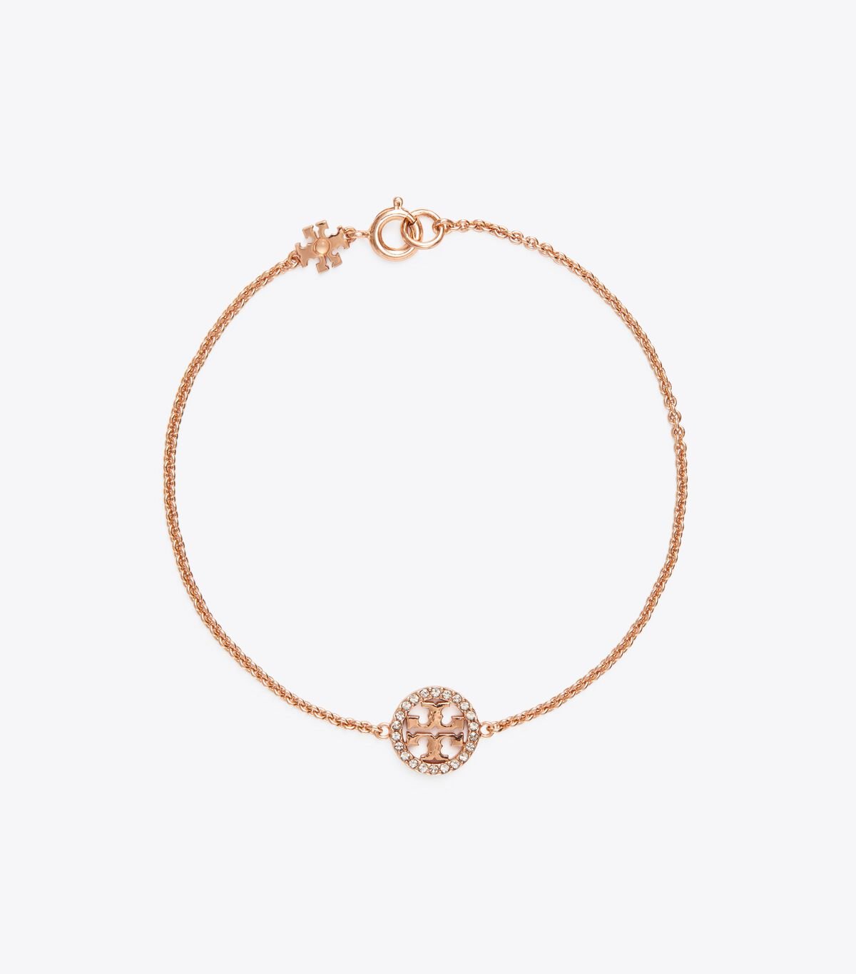 Rose Gold Tory Burch Miller Pavé Chain Women\'s Bracelet | OUTLET-79154239