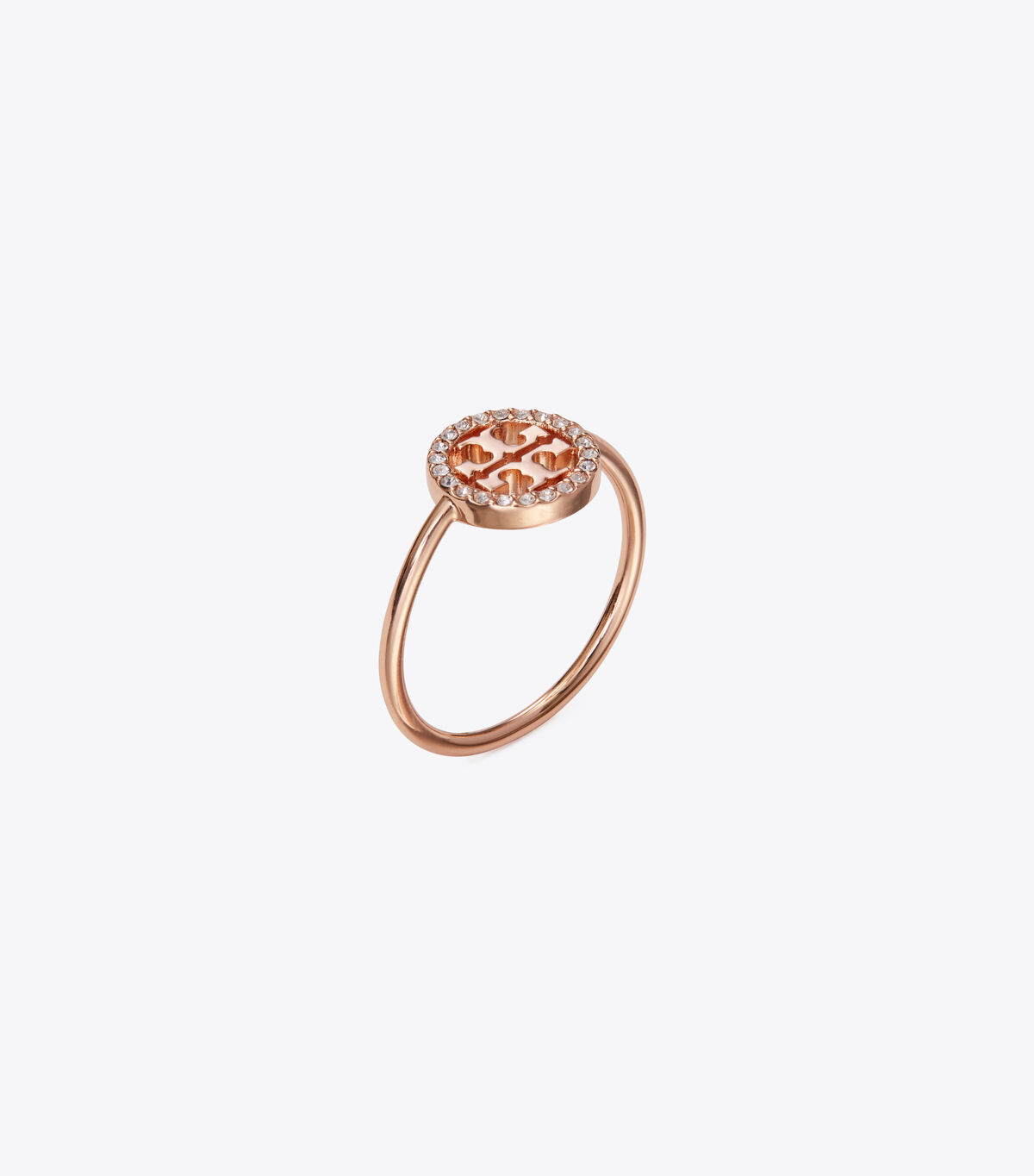 Rose Gold Tory Burch Miller Pavé Delicate Women\'s Ring | OUTLET-35074629