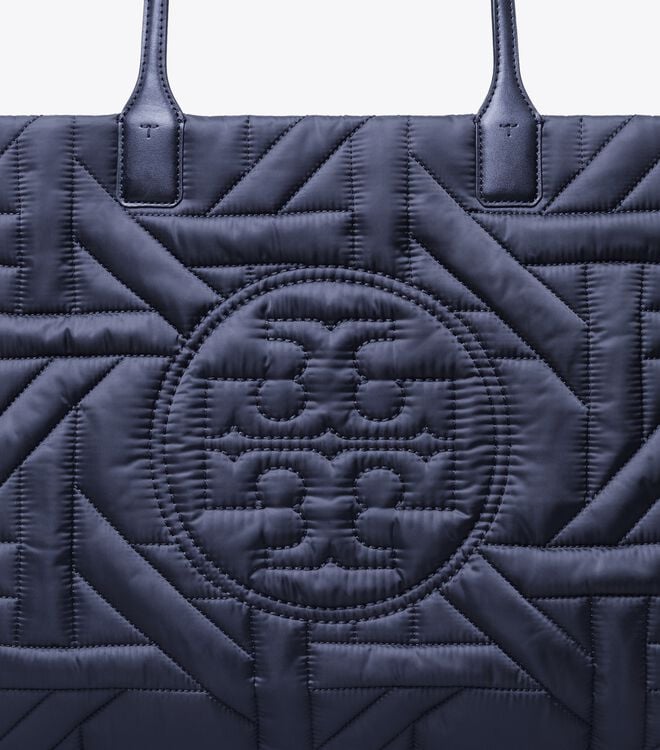 Royal Navy Tory Burch Ella Basketweave Women's Tote Bags | OUTLET-07938519