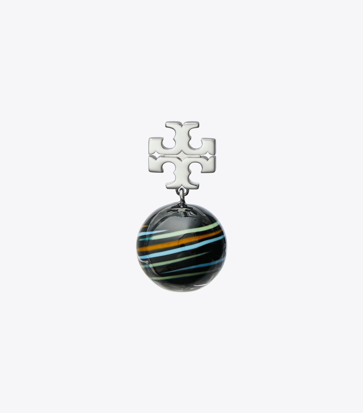 Silver / Black Multicolor Tory Burch Roxanne Small Drop Women's Earrings | OUTLET-63581049