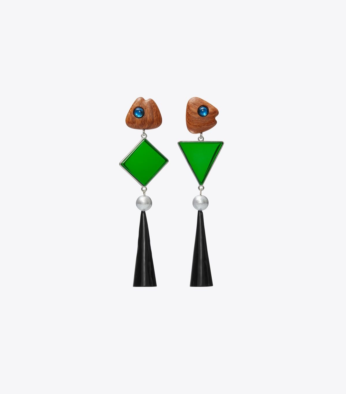 Silver Multicolor Tory Burch Geo Fish Women\'s Earrings | OUTLET-07395619