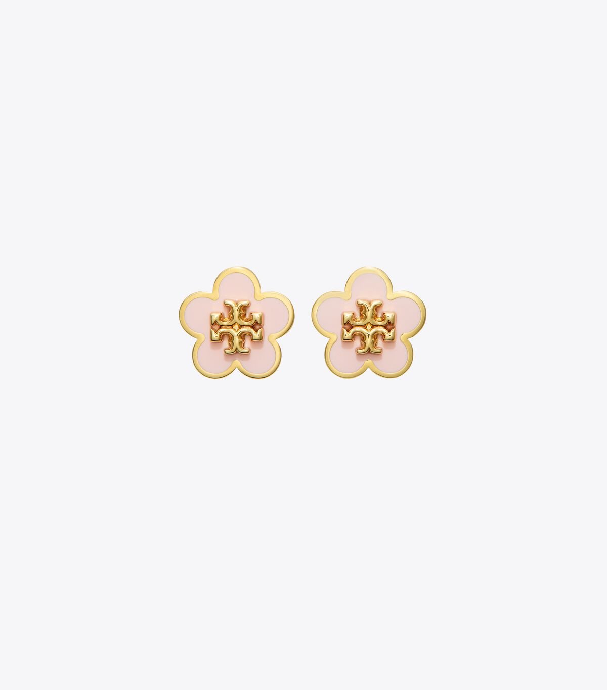 Silver / Purple Pink Tory Burch Kira Enamel Flower Stud Women\'s Earrings | OUTLET-38569729