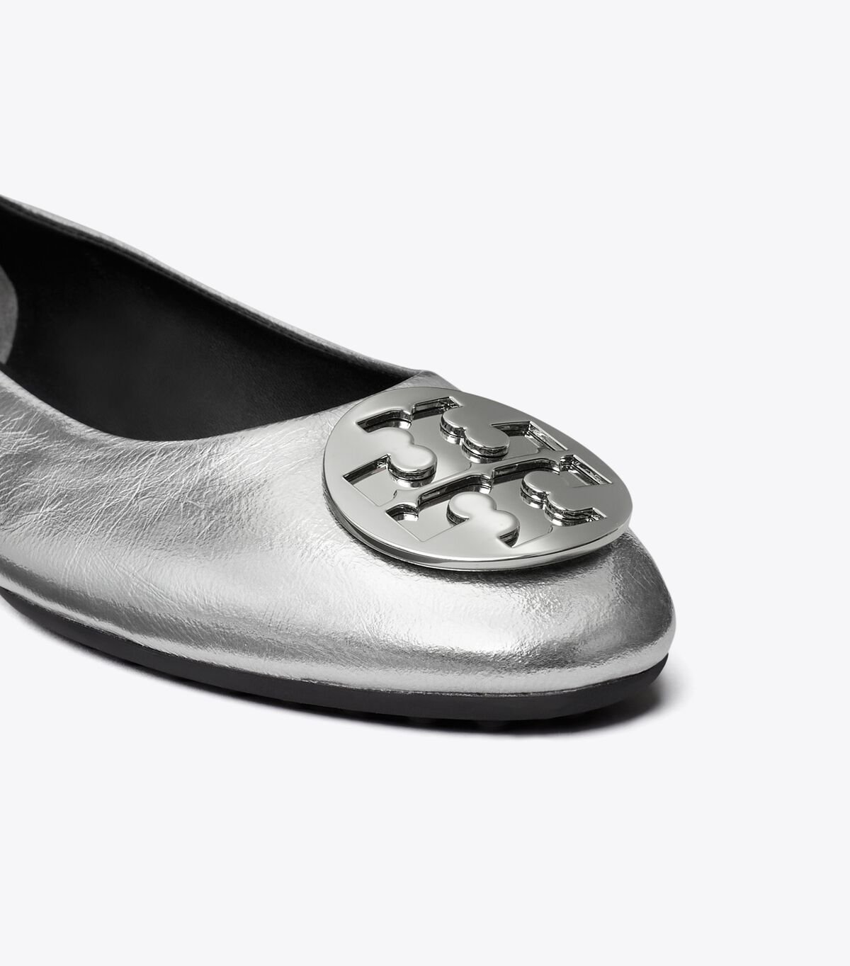 Silver Tory Burch Claire Women's Ballet Flats | OUTLET-04753919