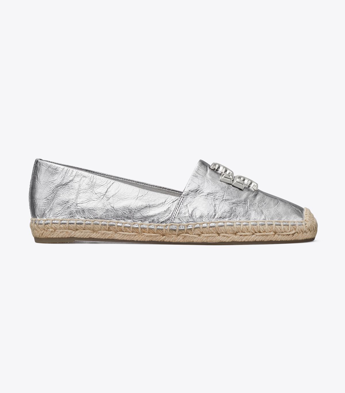 Silver Tory Burch Eleanor Women's Espadrille | OUTLET-96350419