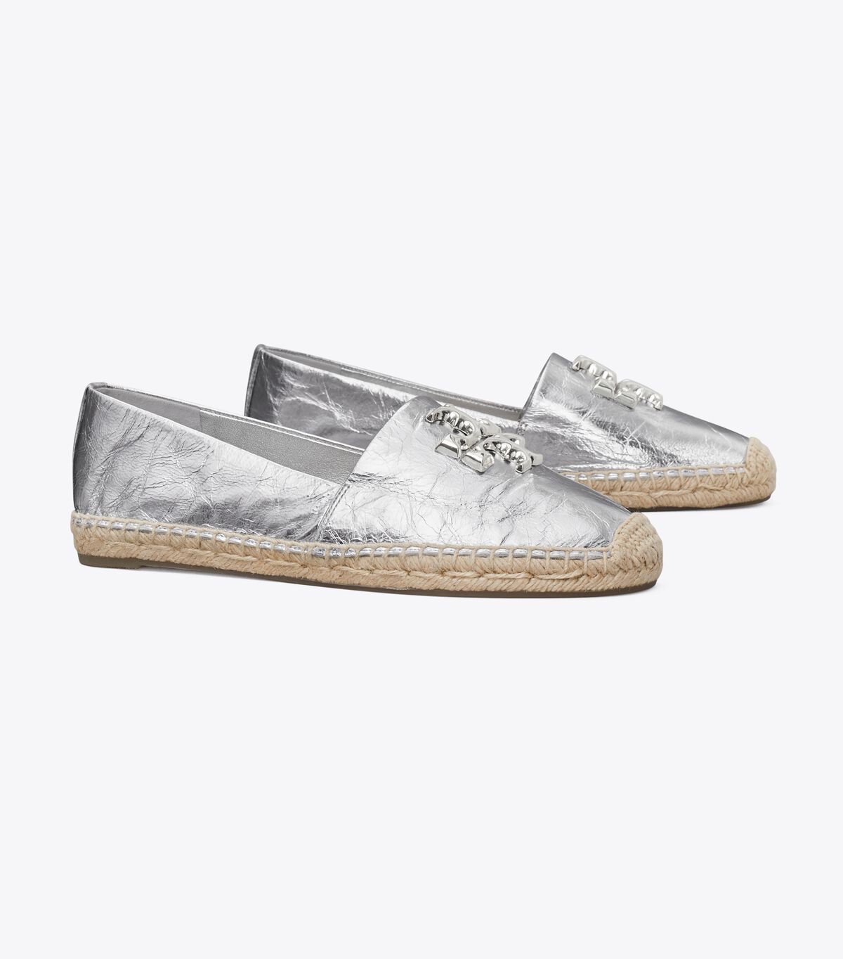 Silver Tory Burch Eleanor Women\'s Espadrille | OUTLET-96350419