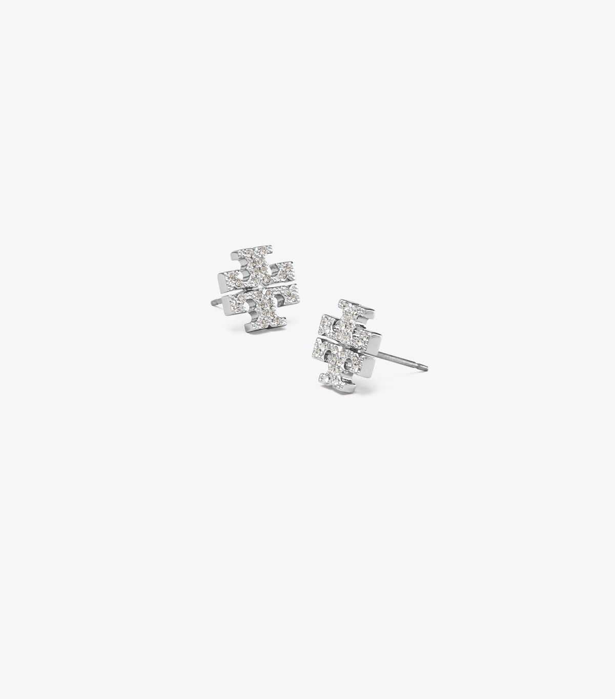 Silver Tory Burch Kira Pavé Stud Women's Earrings | OUTLET-50829619