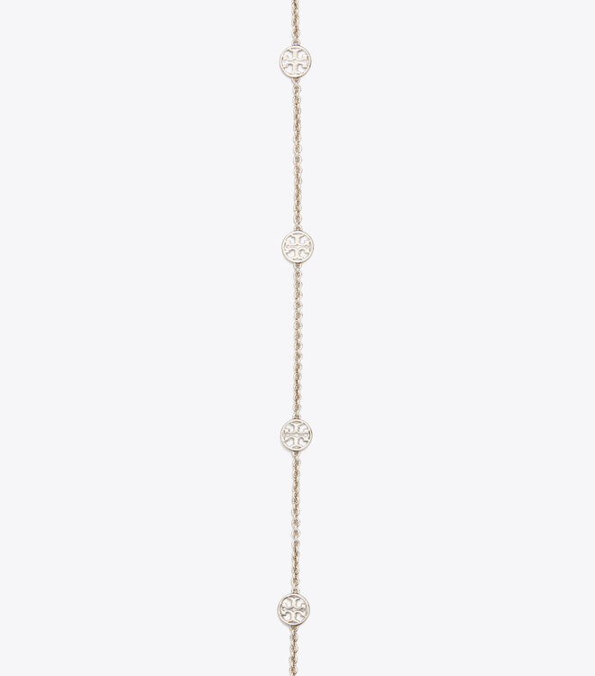 Silver Tory Burch Miller Delicate Women's Necklace | OUTLET-89713629