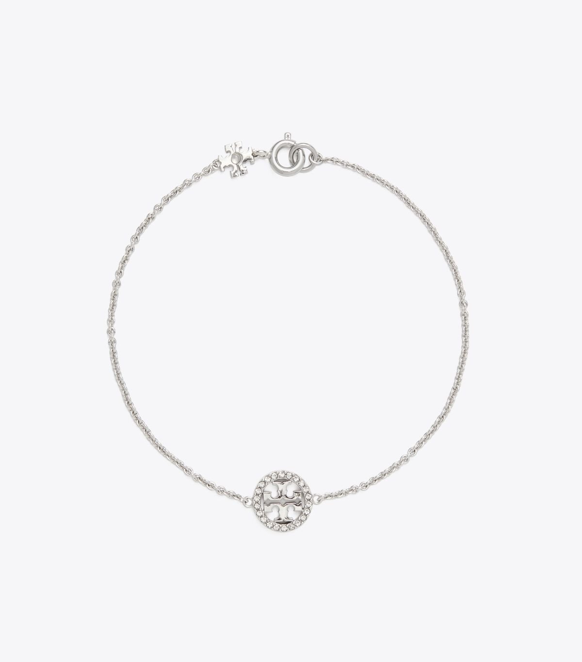 Silver Tory Burch Miller Pavé Chain Women\'s Bracelet | OUTLET-94217859