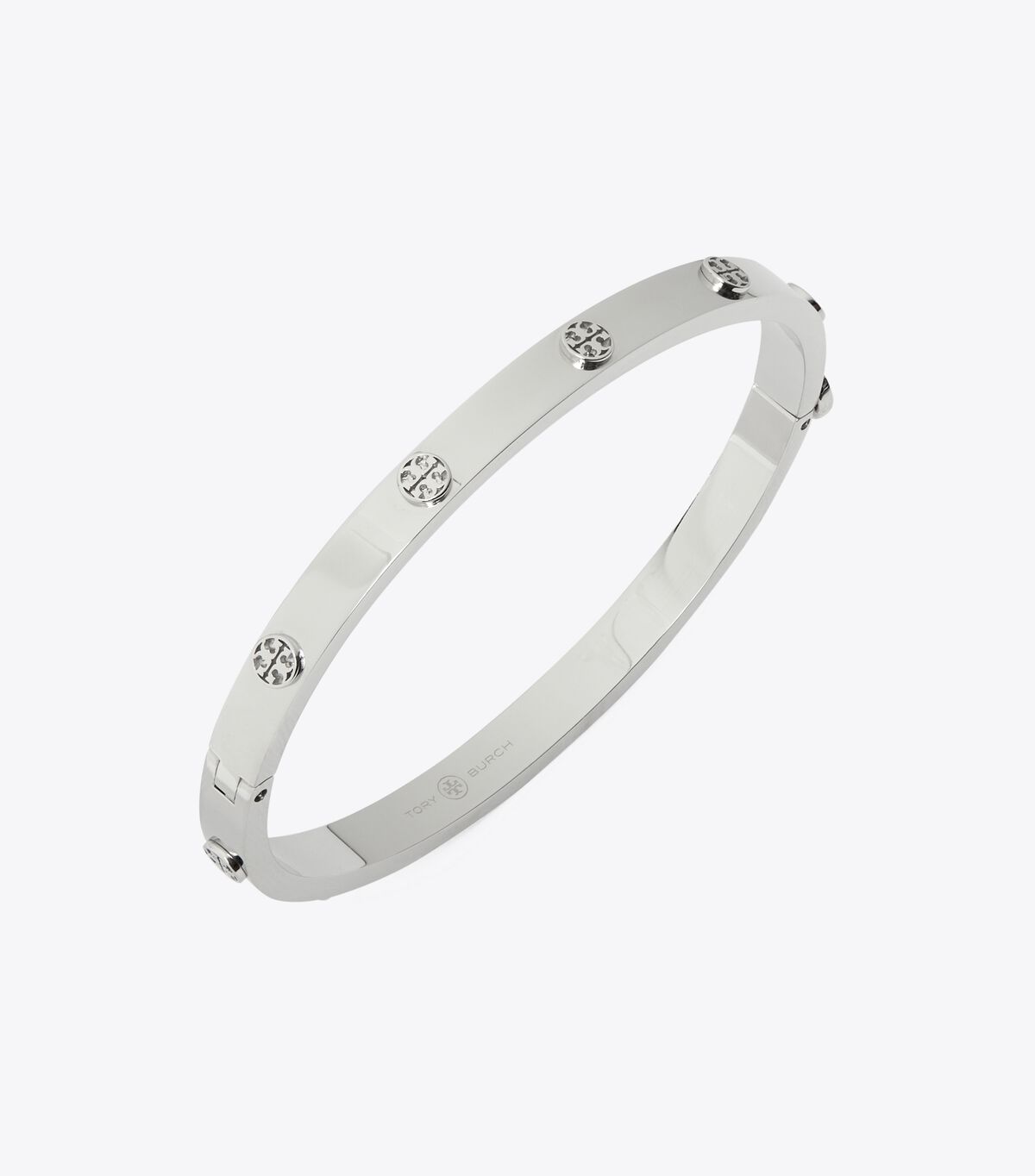 Silver Tory Burch Miller Stud Hinge 5mm Women's Bracelet | OUTLET-70218639