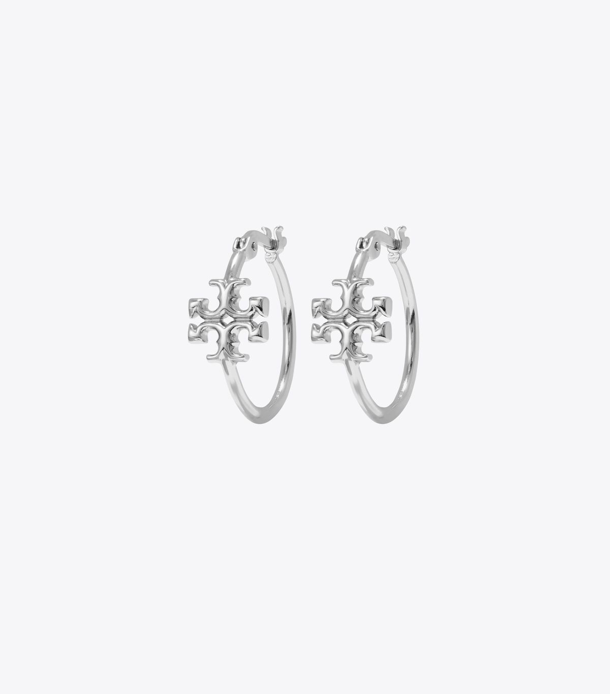 Silver Tory Burch Small Eleanor Hoop Women\'s Earrings | OUTLET-84175329