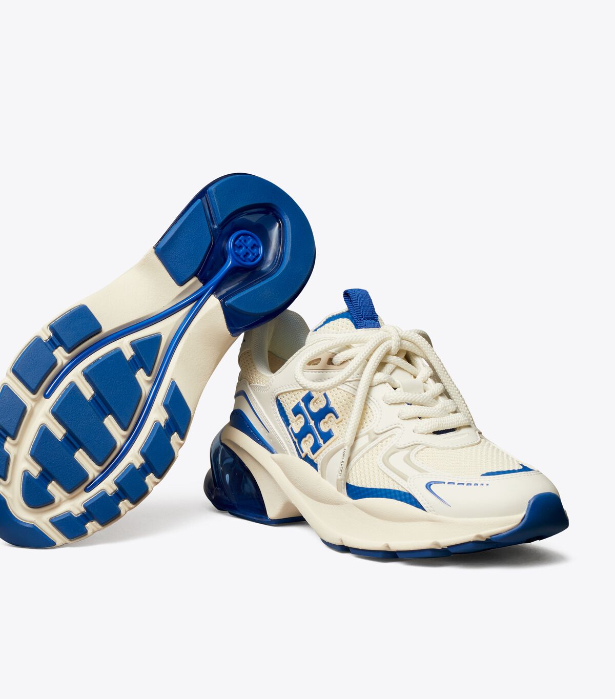 White / Blue Tory Burch Good Luck Tech Women's Sneakers | OUTLET-95306179