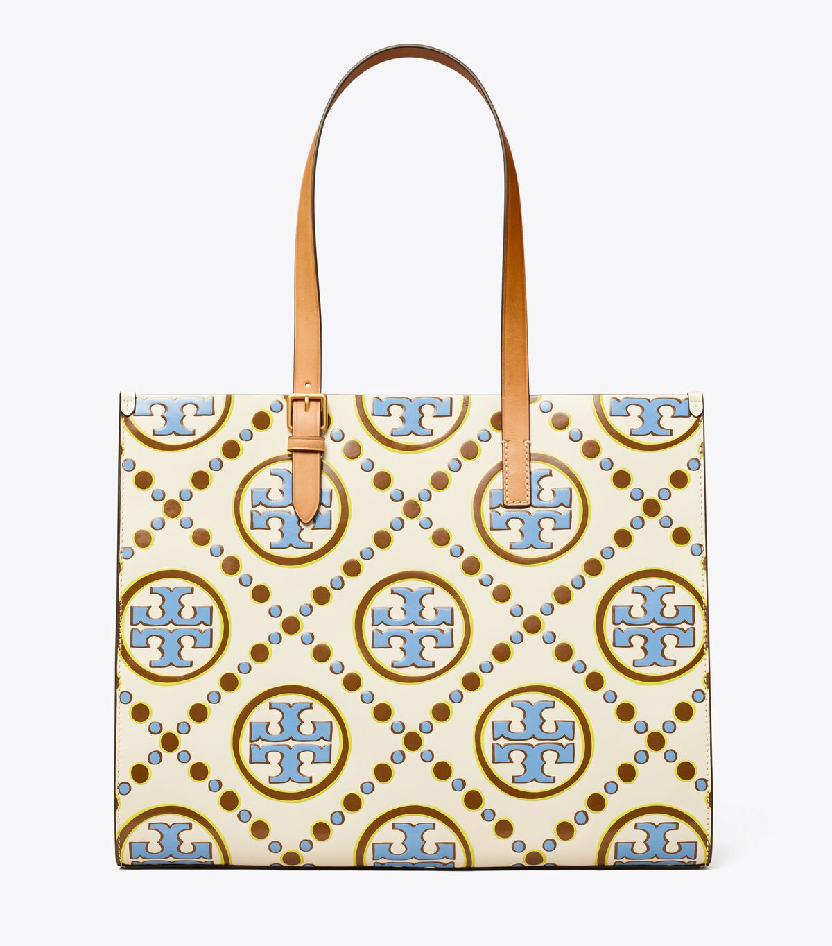 White / Blue Tory Burch T Monogram Women's Tote Bags | OUTLET-04512879