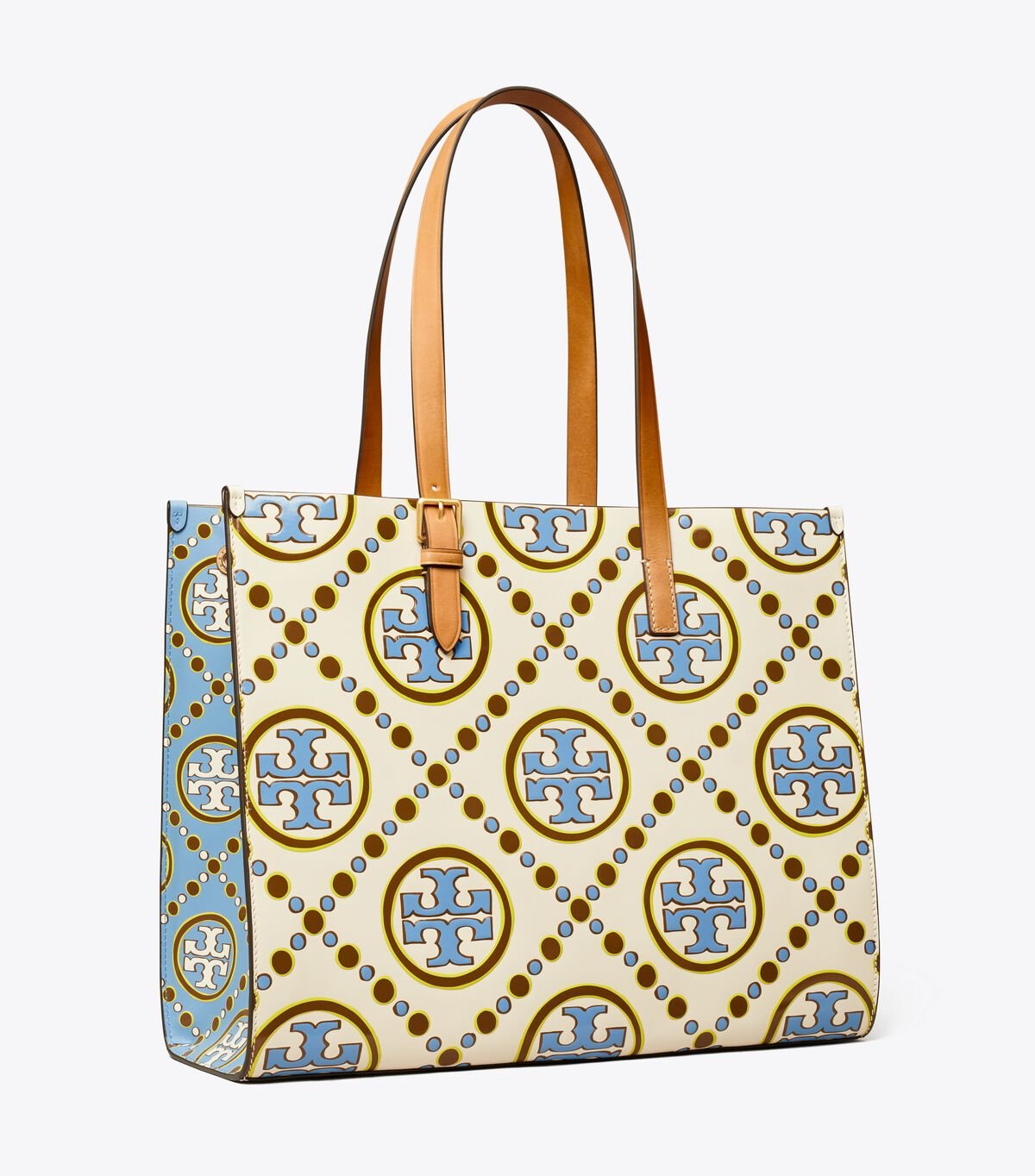 White / Blue Tory Burch T Monogram Women\'s Tote Bags | OUTLET-04512879