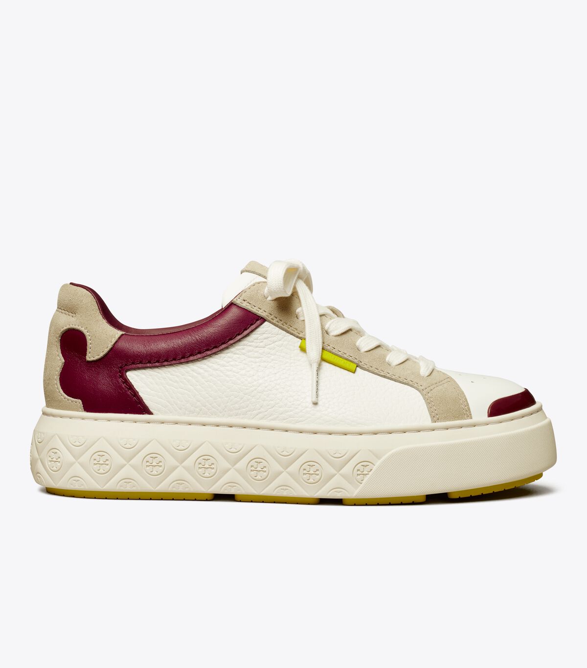 White / Burgundy Tory Burch Ladybug Women's Sneakers | OUTLET-64705319