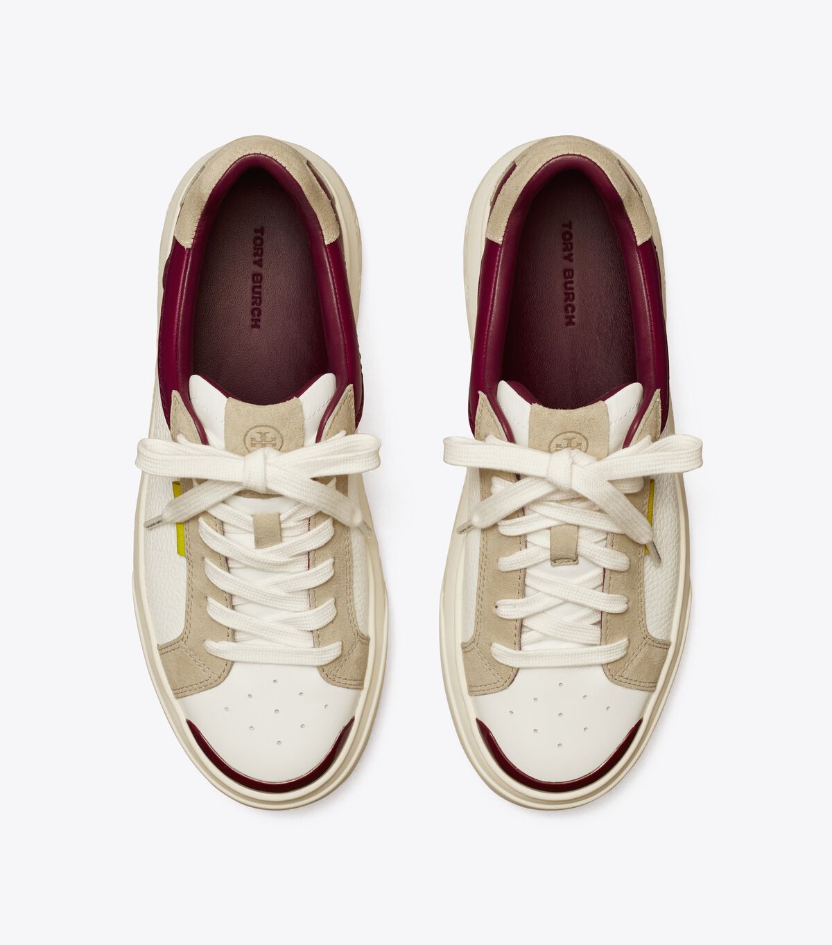 White / Burgundy Tory Burch Ladybug Women's Sneakers | OUTLET-64705319