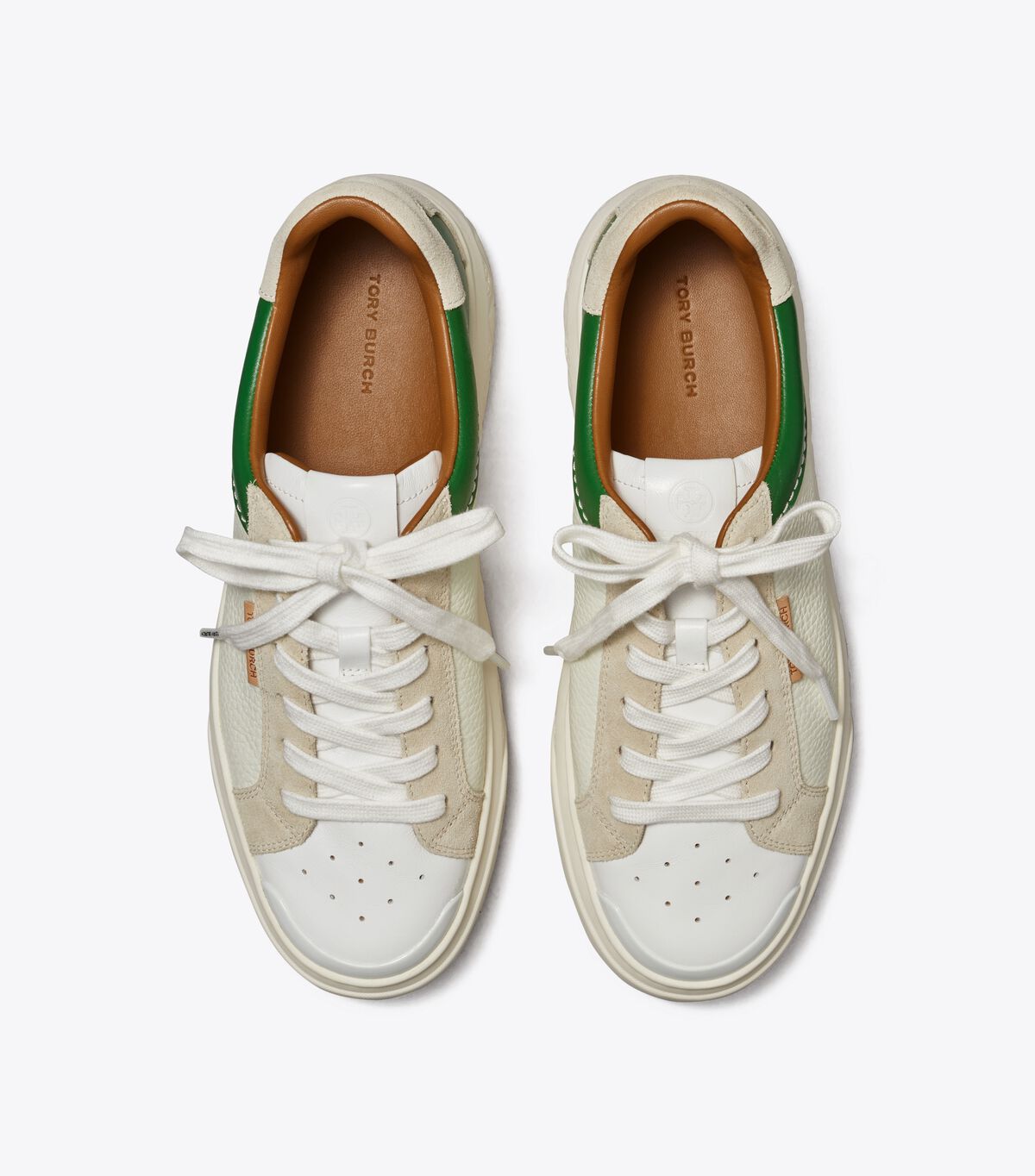 White / Cream / Green Tory Burch Ladybug Women's Sneakers | OUTLET-39504179