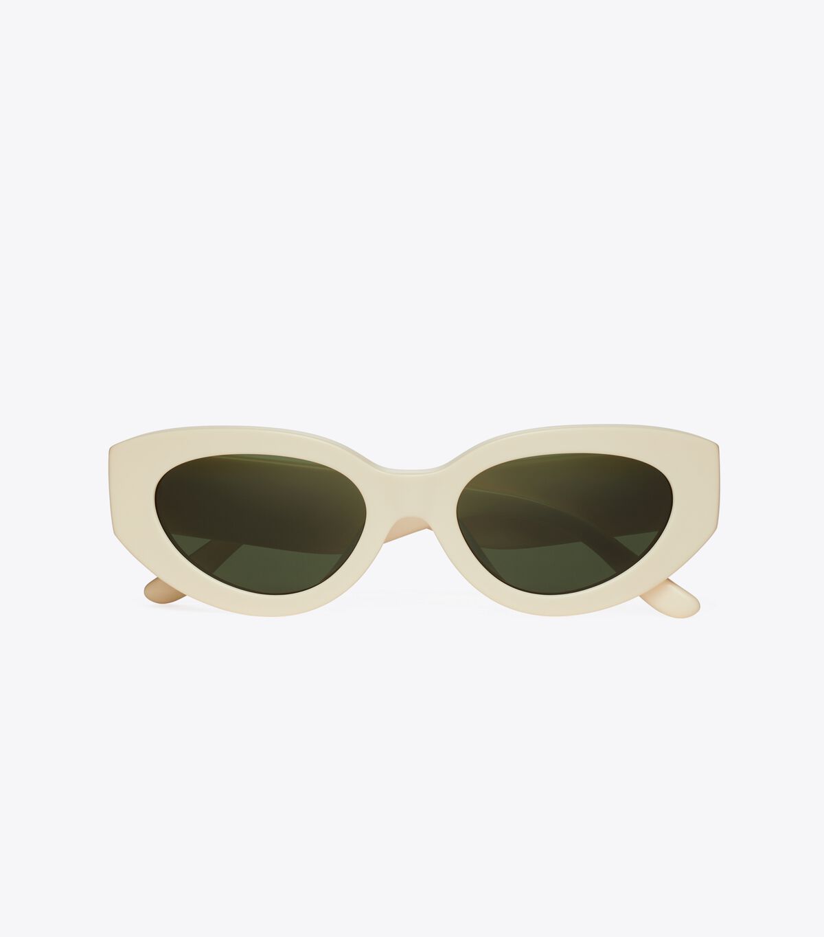 White / Dark Green Tory Burch Kira Chevron Cat-eye Women's Sunglasses | OUTLET-52473909