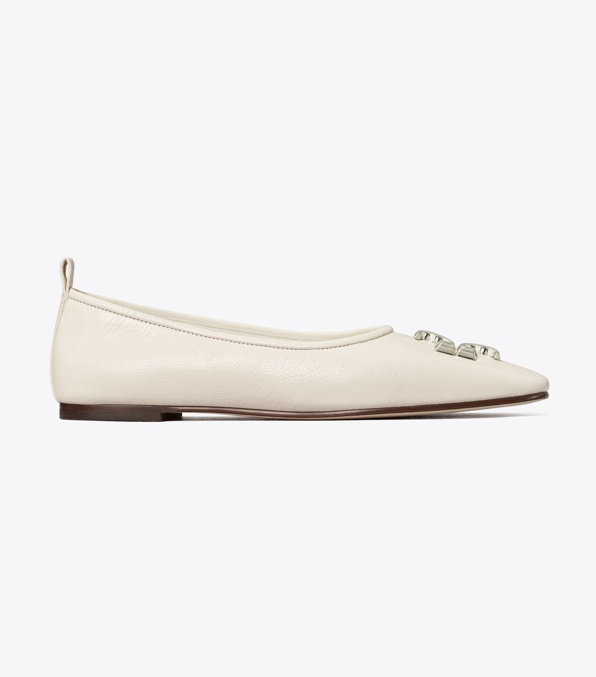 White Tory Burch Eleanor Women's Ballet Flats | OUTLET-82069579