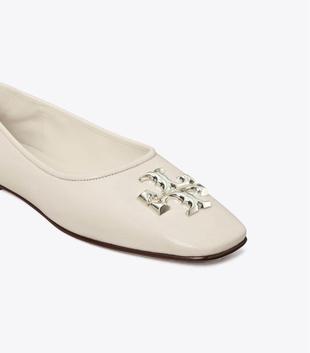 White Tory Burch Eleanor Women's Ballet Flats | OUTLET-82069579