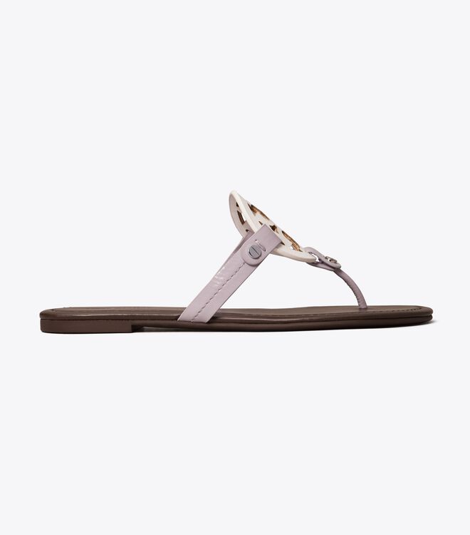 White Tory Burch Miller Leather Women's Sandals | OUTLET-03541969