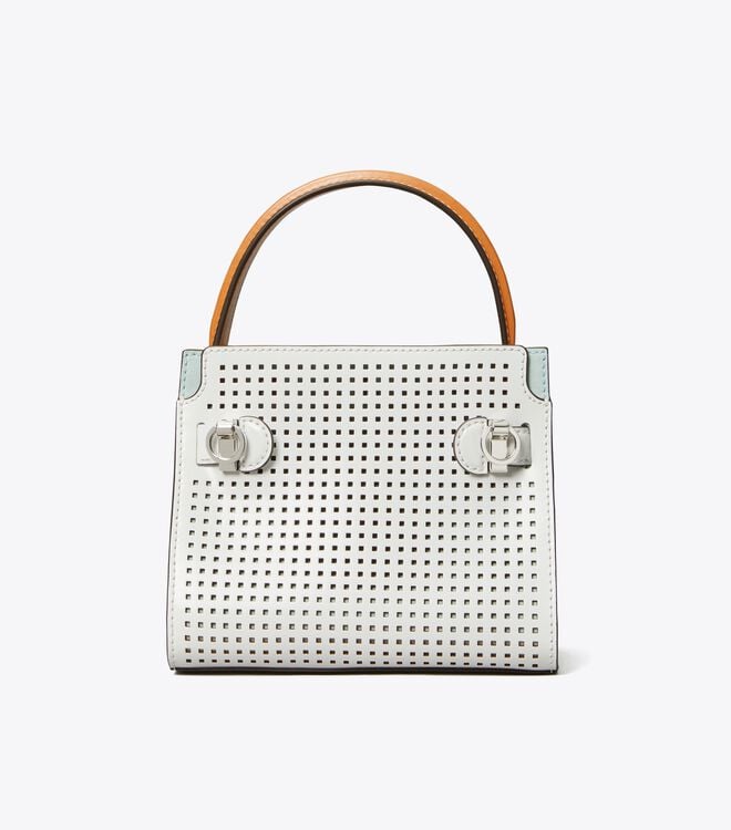 White Tory Burch Petite Lee Radziwill Perforated Women's Crossbody Bags | OUTLET-86542179