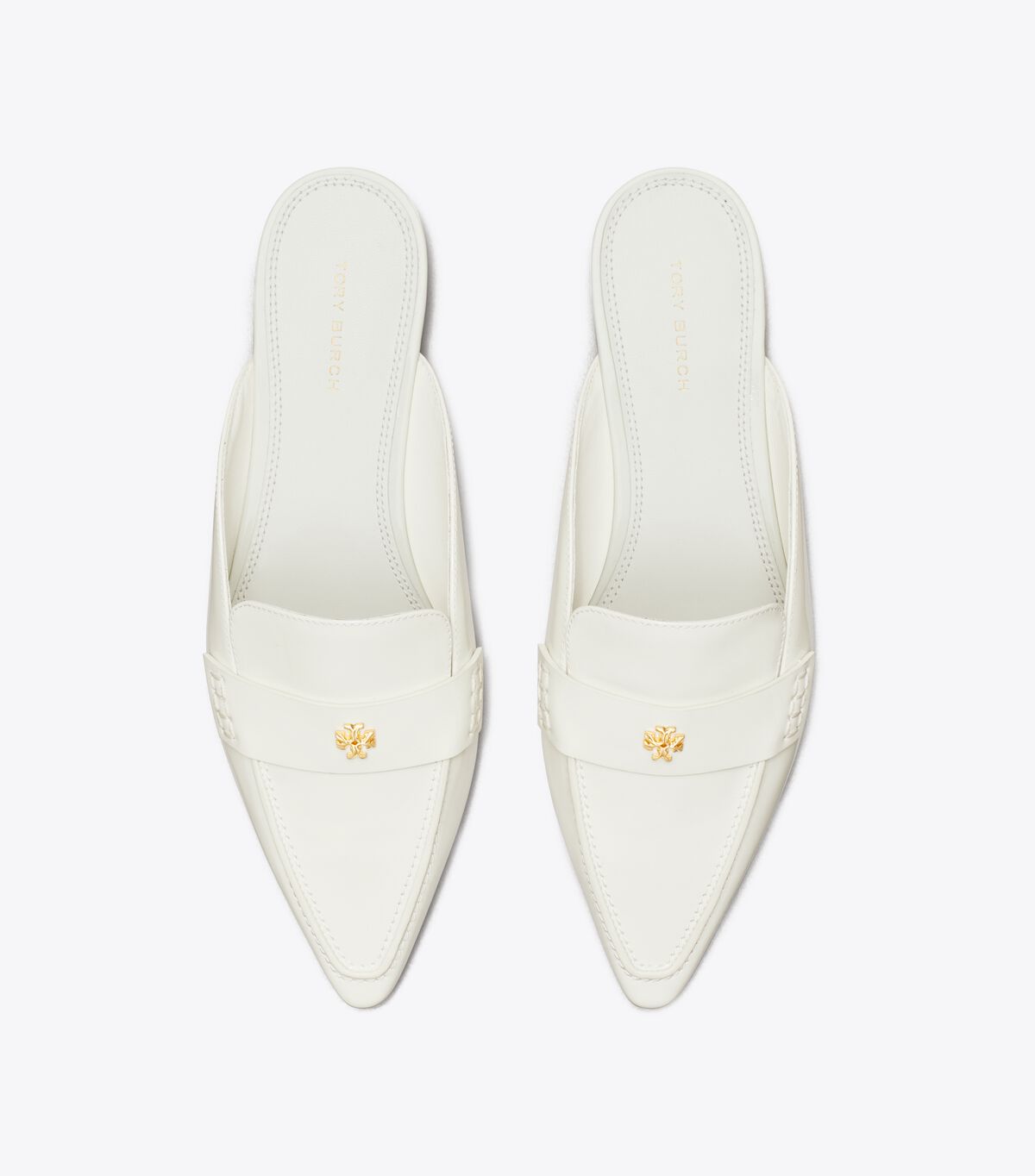 White Tory Burch Pointed Backless Women's Loafers | OUTLET-83021649