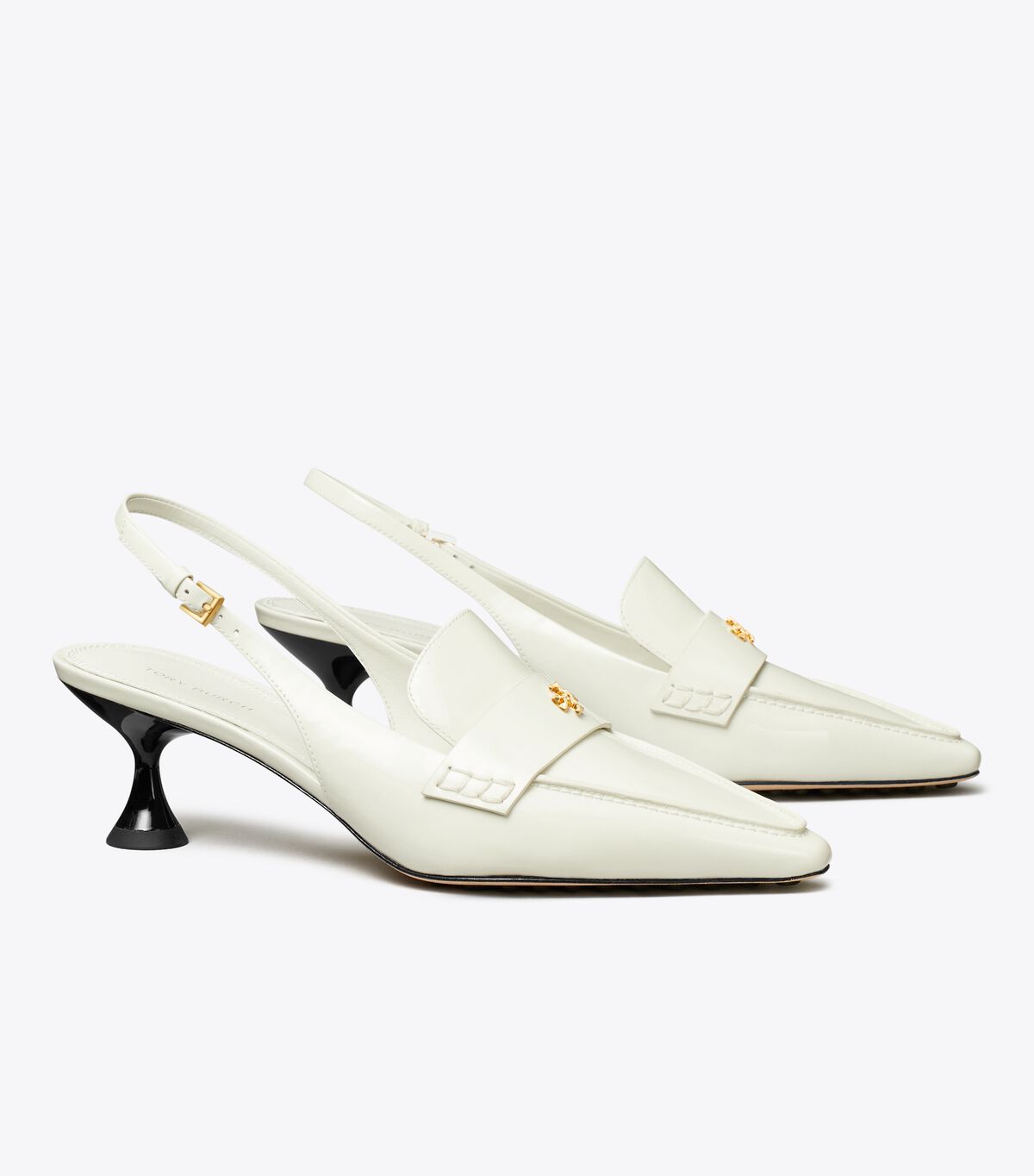 White Tory Burch Pointed Women\'s Mules | OUTLET-26791549