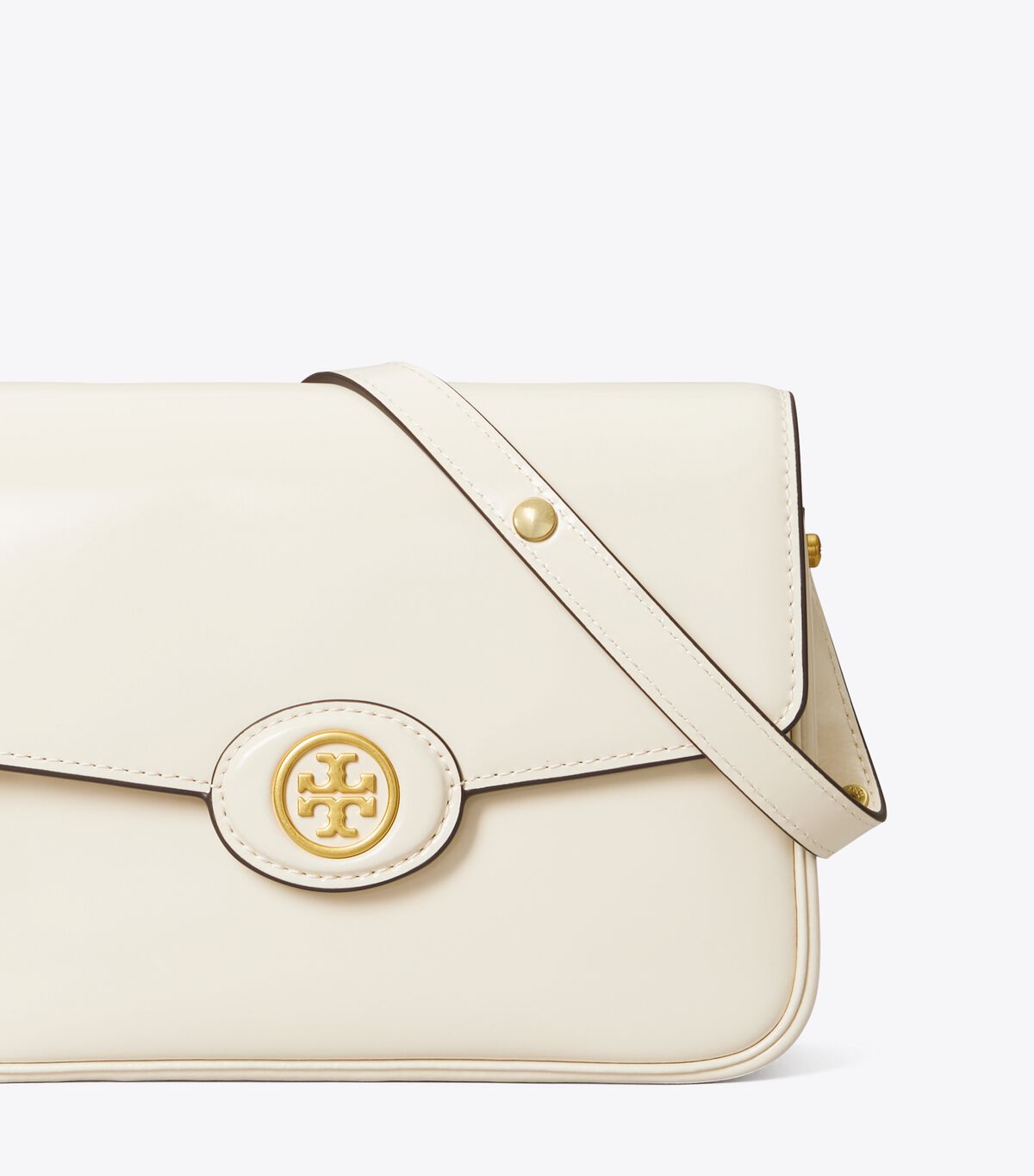 White Tory Burch Robinson Spazzolato Convertible Women's Shoulder Bags | OUTLET-90152479