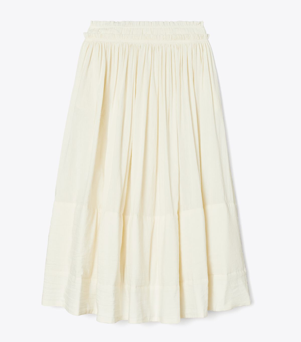 White Tory Burch Ruched Waist Women\'s Skirts | OUTLET-46398579