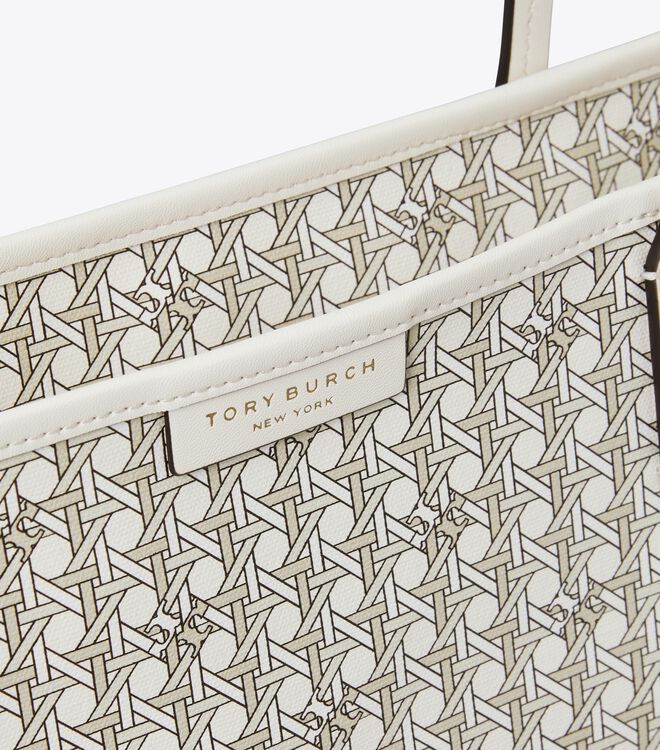 White Tory Burch Small Ever-ready Zip Women's Tote Bags | OUTLET-31079489