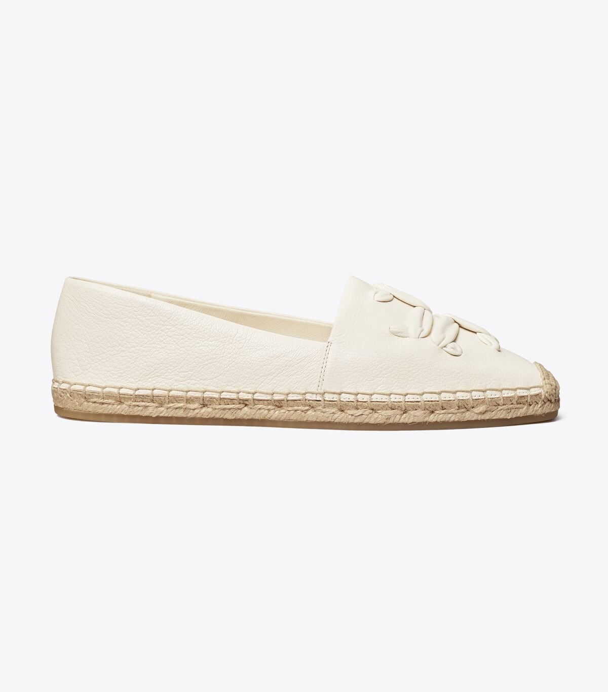 White Tory Burch Woven Double T Aline Women's Espadrille | OUTLET-62179089