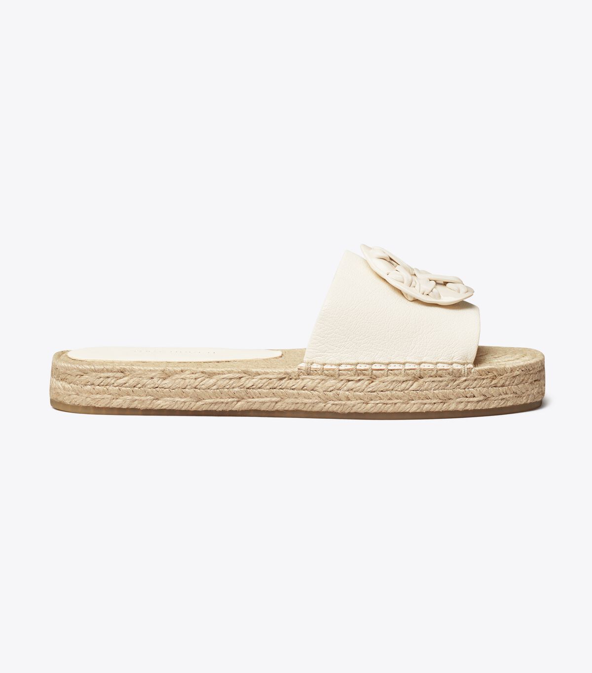 White Tory Burch Woven Double T Women's Espadrille | OUTLET-45629089