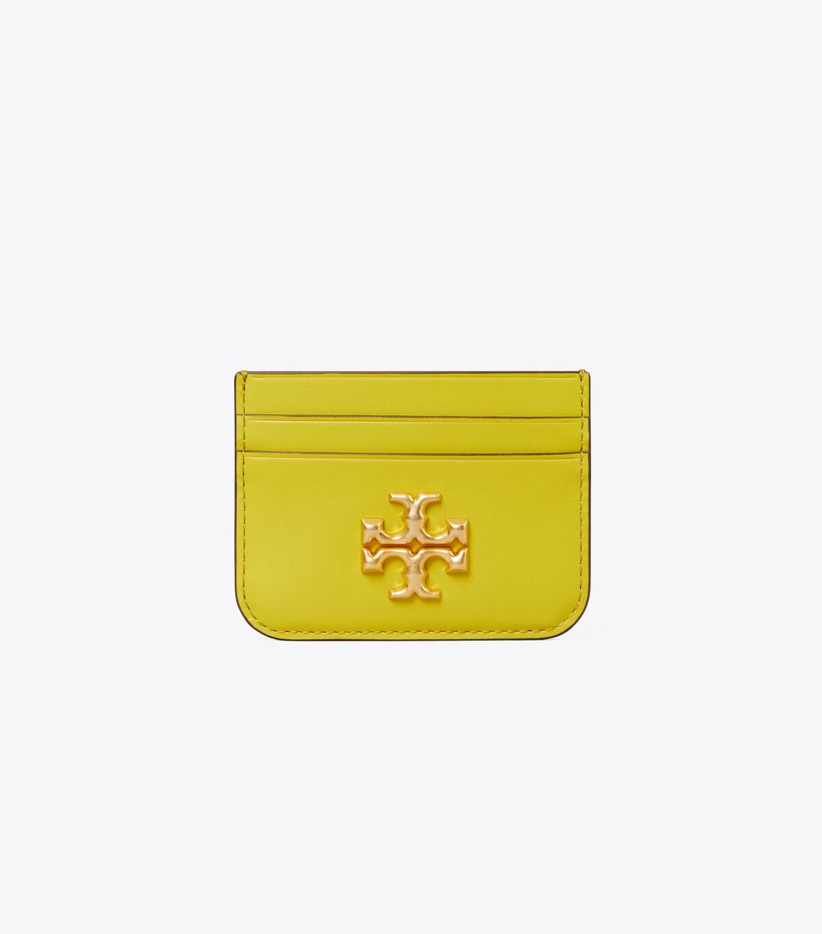 Yellow Green Tory Burch Eleanor Women's Card Case | OUTLET-75298309